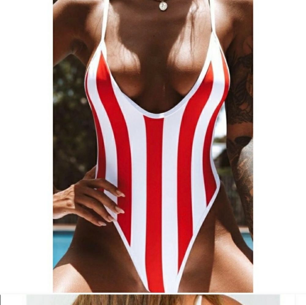 BNWT red and white bathingsuit